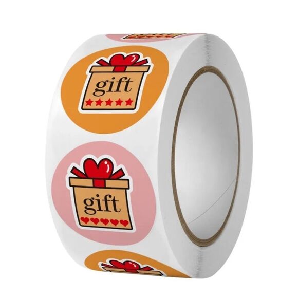 Gift Stickers Small Business Customer Appreciation Stickers 1" ROUND STICKER - Picture 2 of 4